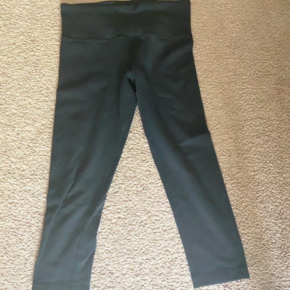 Lululemon Athletica Black Wunderunder Cropped Tights - Picture 1 of 2